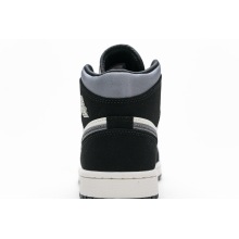 Jordan 1 Mid Satin Grey Toe (Mid Quality)