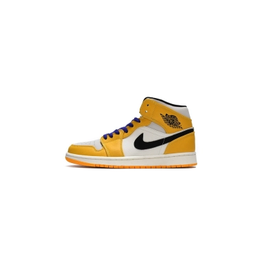 Jordan 1 Mid SE Lakers (Mid Quality)