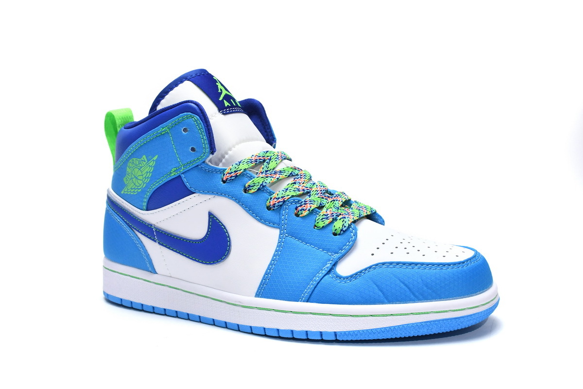 Jordan 1 Mid Sprite Blue (GS) (Mid Quality)