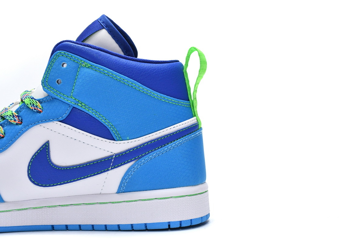 Jordan 1 Mid Sprite Blue (GS) (Mid Quality)
