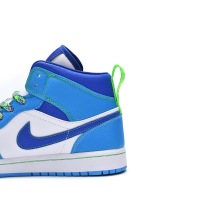 Jordan 1 Mid Sprite Blue (GS) (Mid Quality)