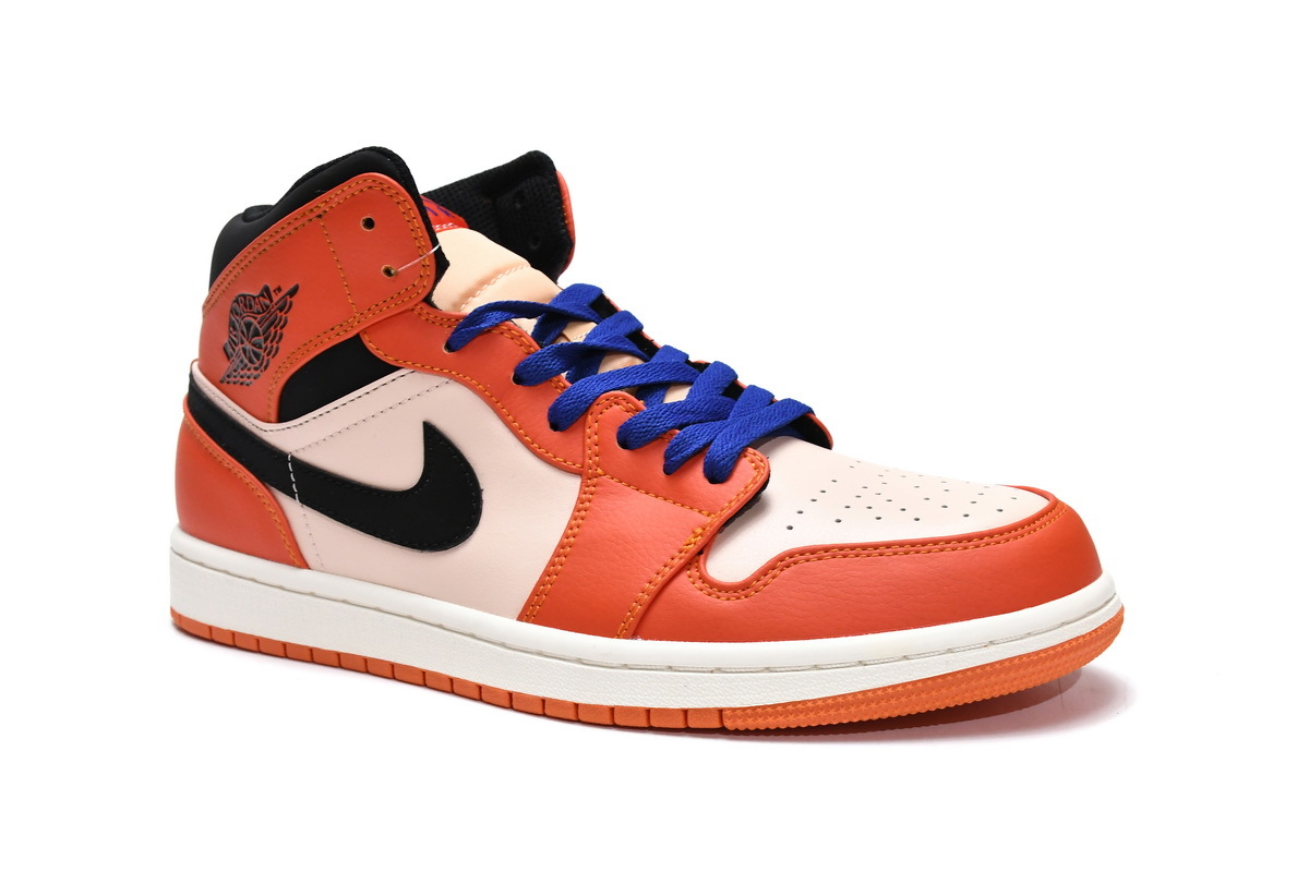 Jordan 1 Mid Team Orange Black (Mid Quality)