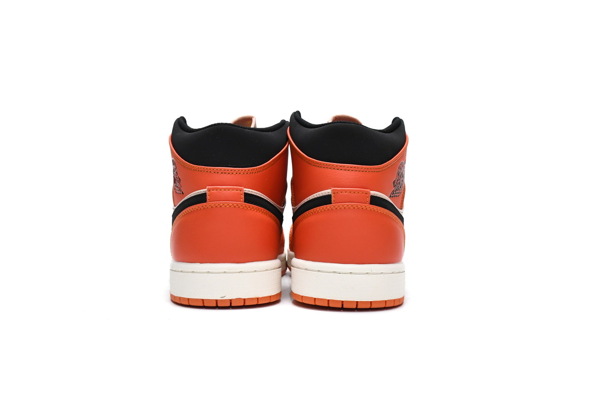 Jordan 1 Mid Team Orange Black (Mid Quality)