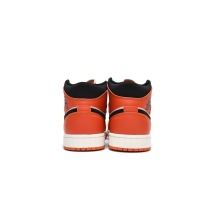 Jordan 1 Mid Team Orange Black (Mid Quality)