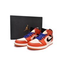 Jordan 1 Mid Team Orange Black (Mid Quality)