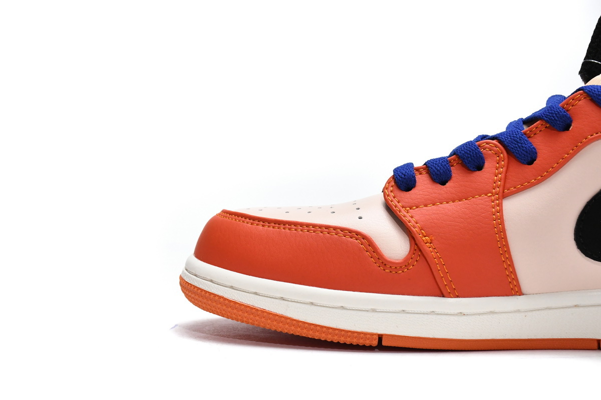 Jordan 1 Mid Team Orange Black (Mid Quality)