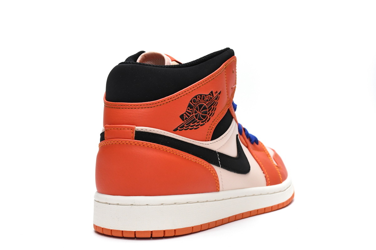 Jordan 1 Mid Team Orange Black (Mid Quality)
