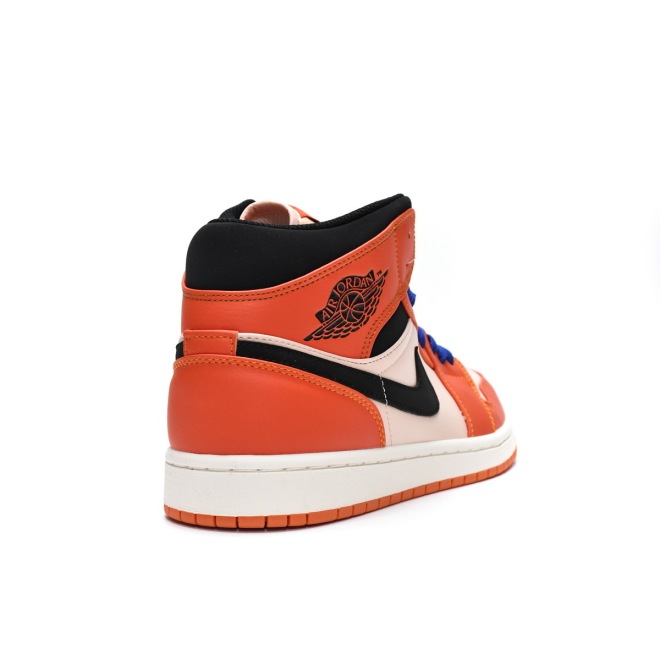 Jordan 1 Mid Team Orange Black (Mid Quality)