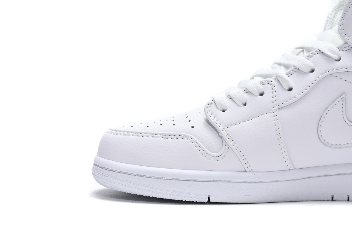 Jordan 1 Mid Triple White (2019) (Mid Quality)