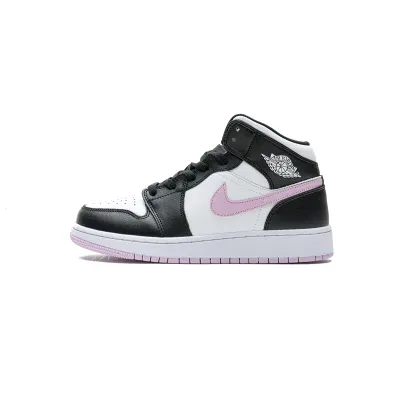 Jordan 1 Mid White Black Light Arctic Pink (GS) (Mid Quality)