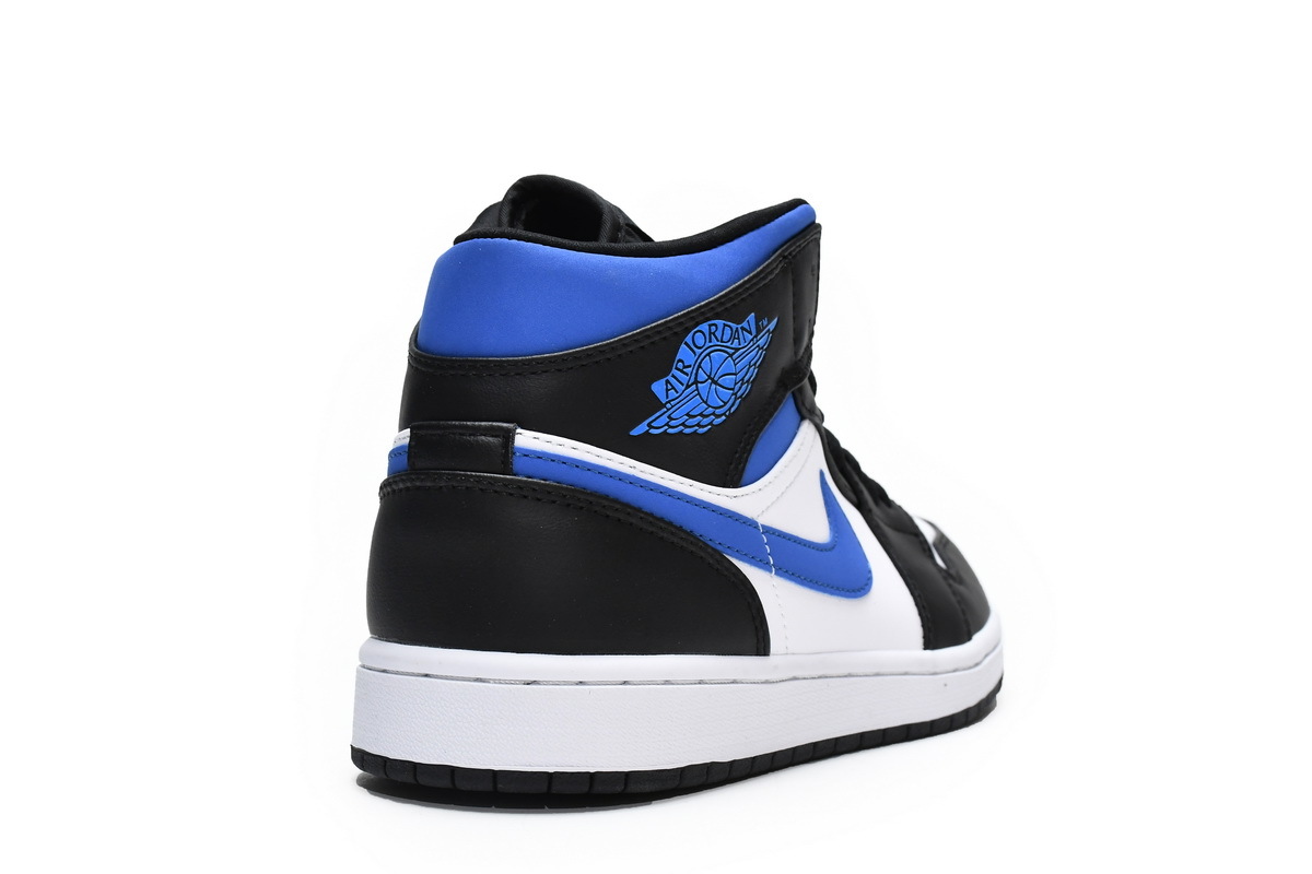 Jordan 1 Mid White Black Racer Blue (Mid Quality)