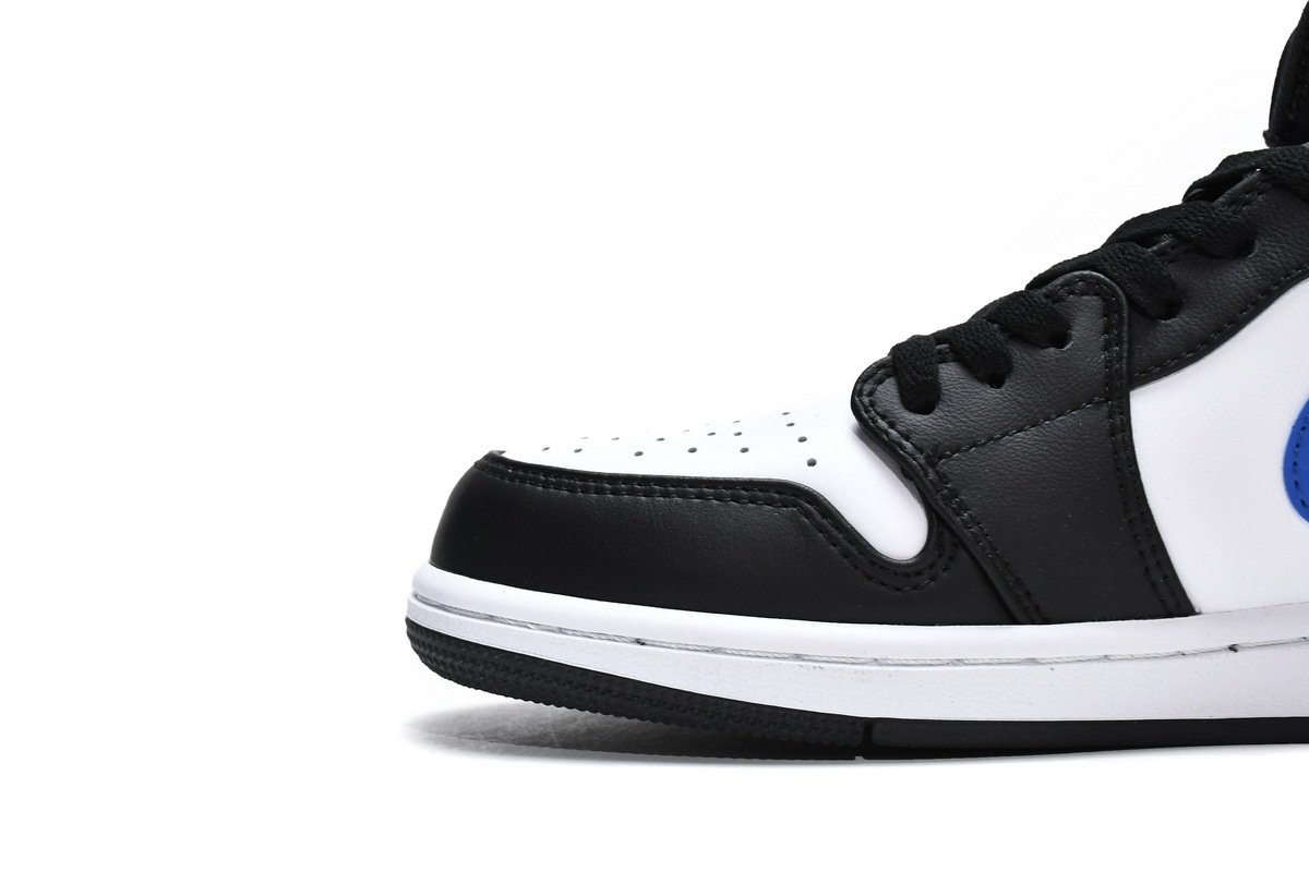 Jordan 1 Mid White Black Racer Blue (Mid Quality)