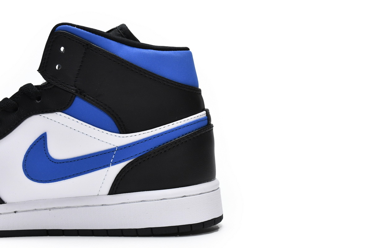 Jordan 1 Mid White Black Racer Blue (Mid Quality)