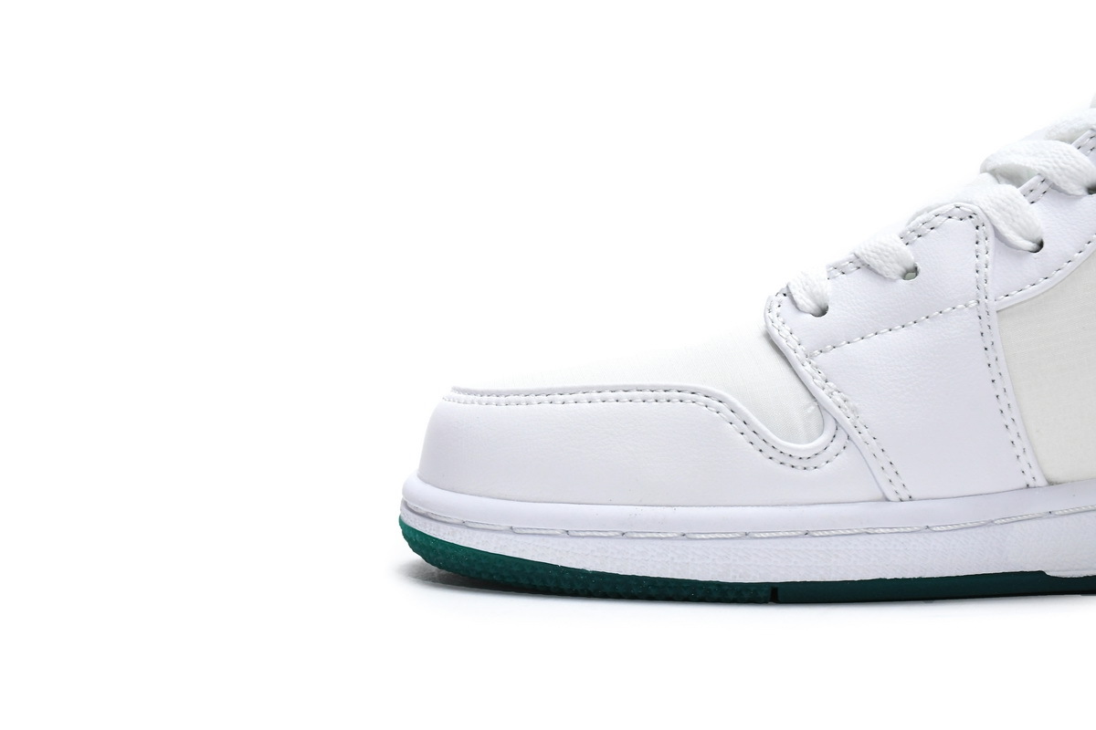 Jordan 1 Mid White Mystic Green (Mid Quality)