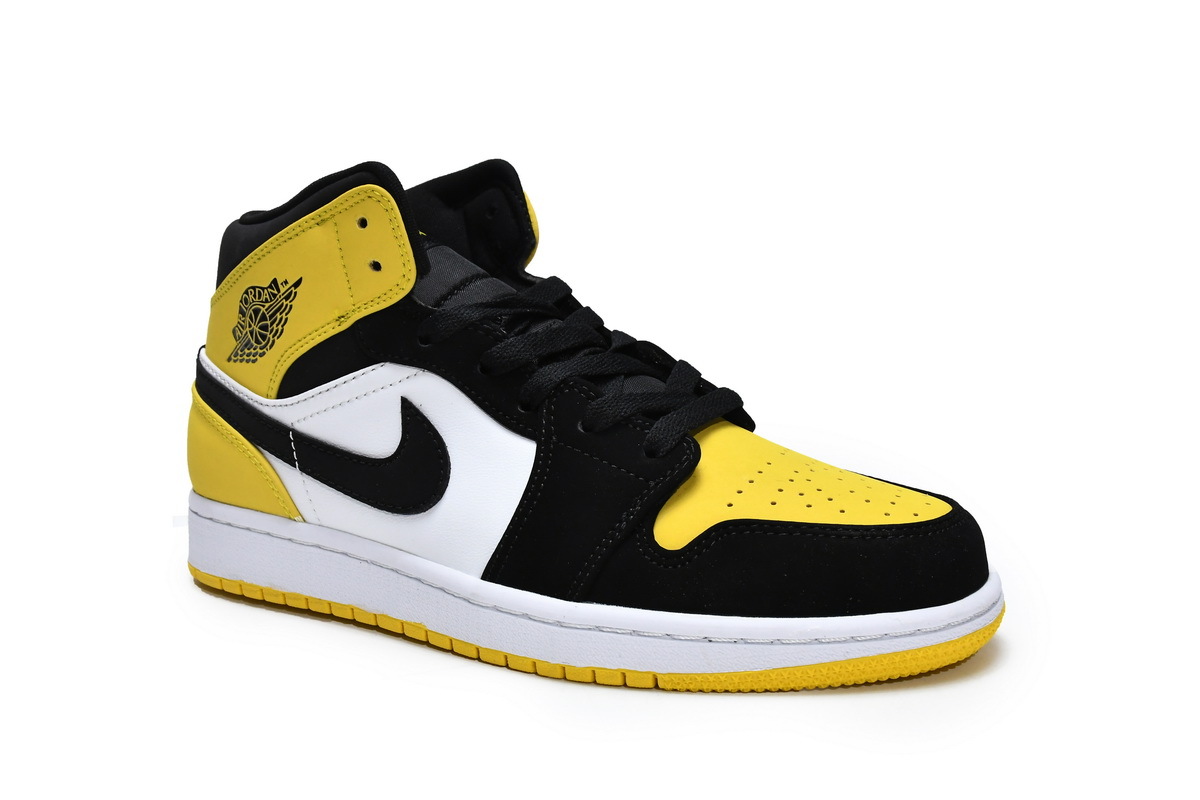 Jordan 1 Mid Yellow Toe Black (Mid Quality)