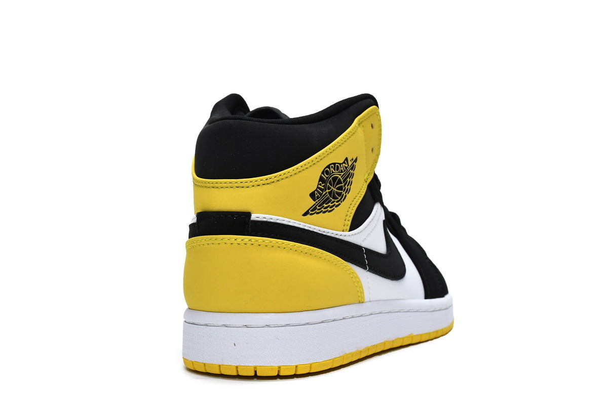Jordan 1 Mid Yellow Toe Black (Mid Quality)