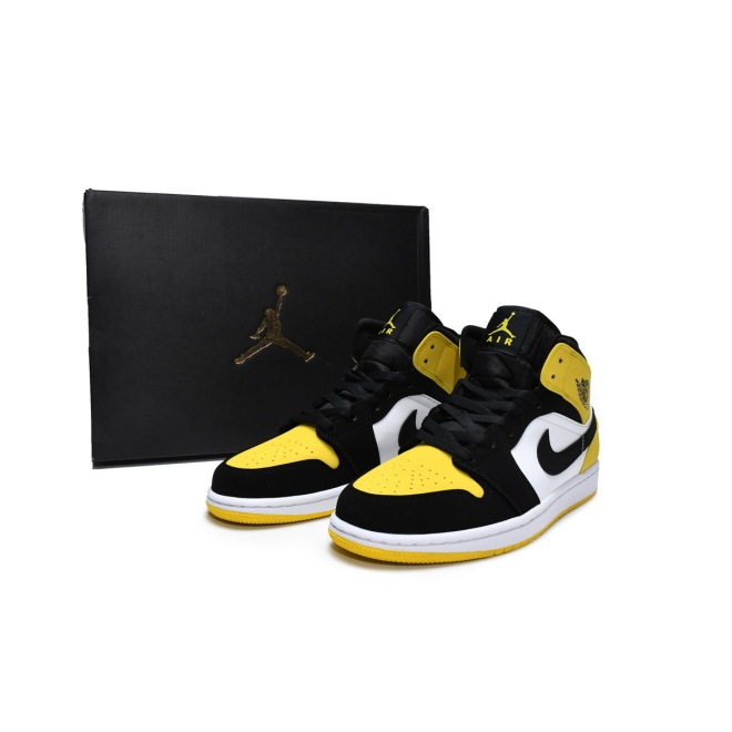 Jordan 1 Mid Yellow Toe Black (Mid Quality)