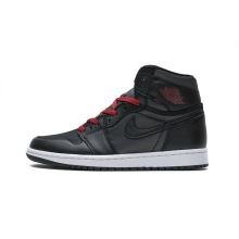 Jordan 1 Retro High Black Satin Gym Red (Top Quality)