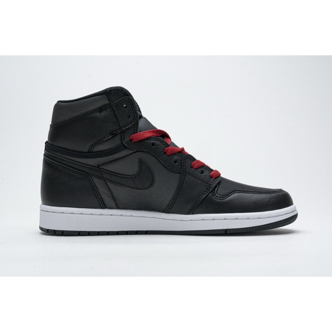 Jordan 1 Retro High Black Satin Gym Red (Top Quality)