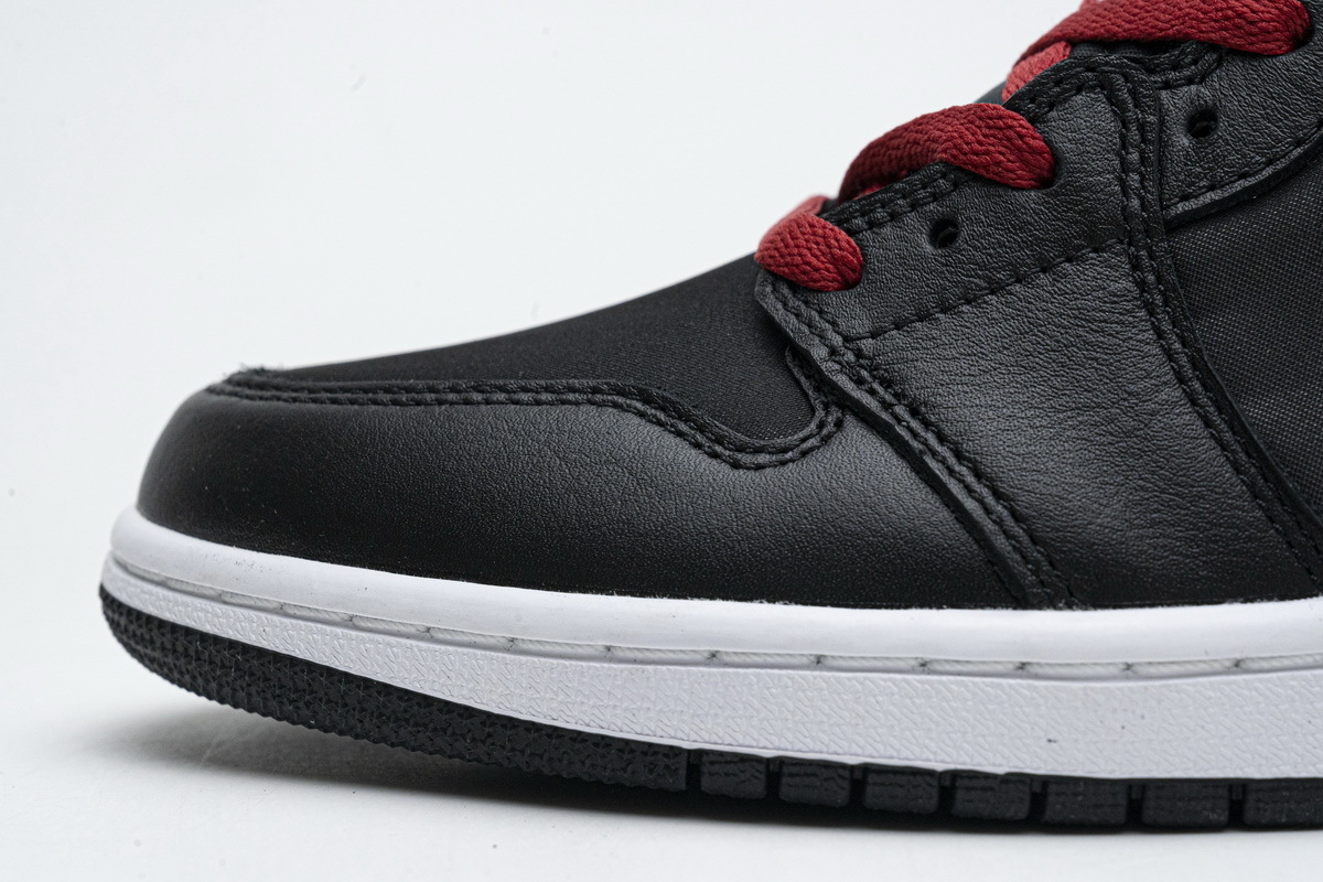 Jordan 1 Retro High Black Satin Gym Red (Top Quality)