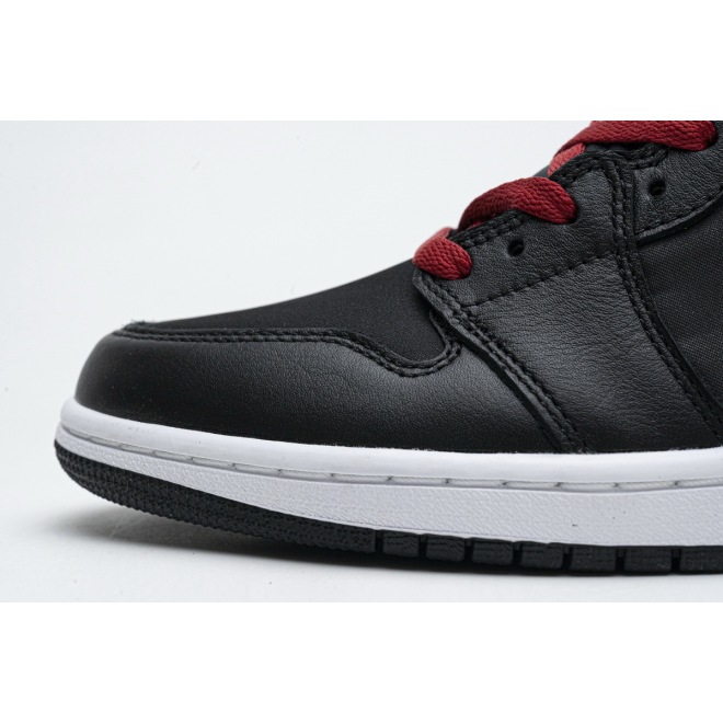 Jordan 1 Retro High Black Satin Gym Red (Top Quality)