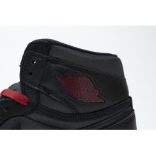 Jordan 1 Retro High Black Satin Gym Red (Top Quality)
