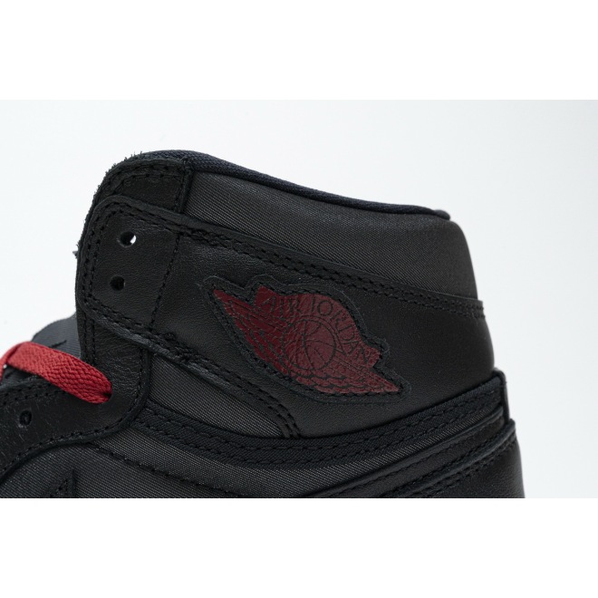 Jordan 1 Retro High Black Satin Gym Red (Top Quality)