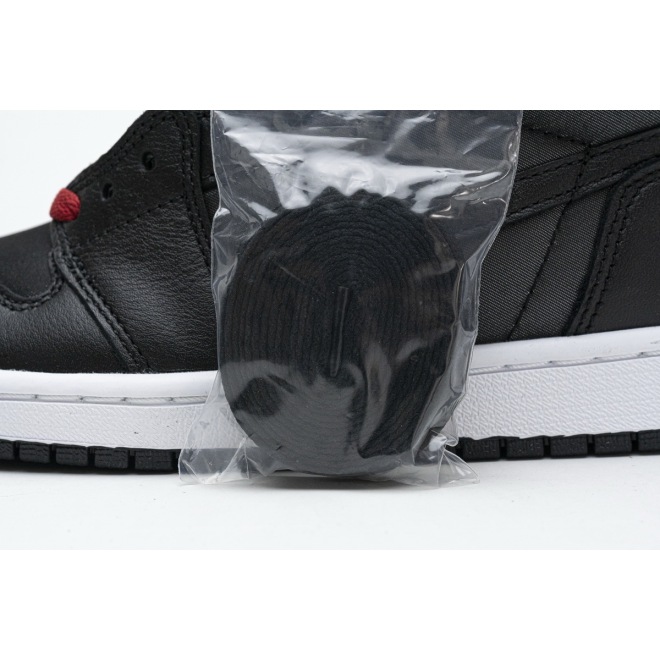 Jordan 1 Retro High Black Satin Gym Red (Top Quality)