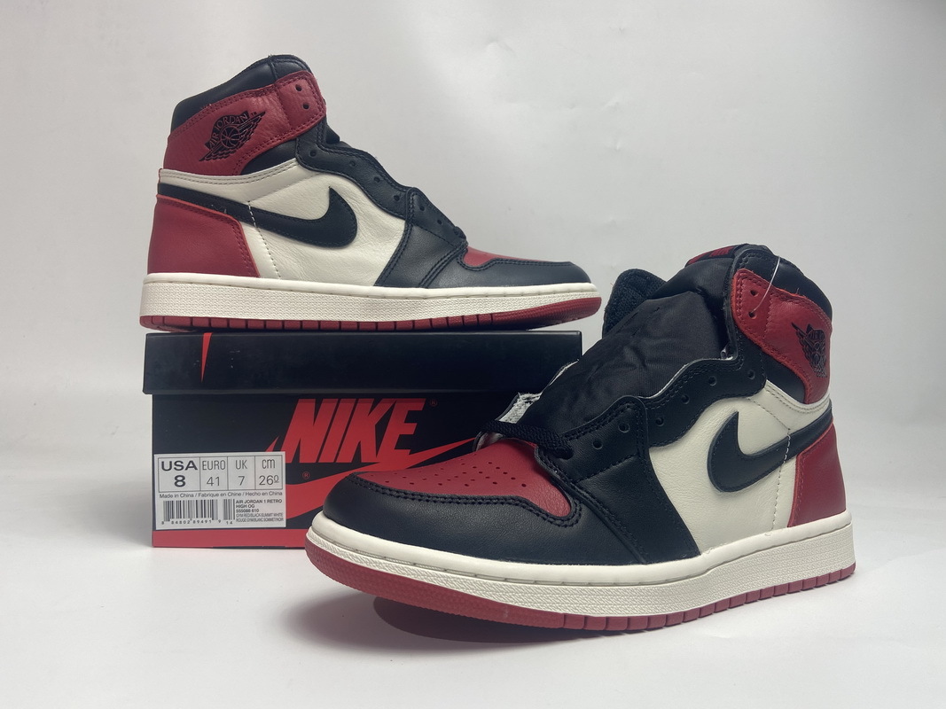 Jordan 1 Retro High Bred Toe (Mid Quality)