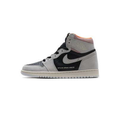 Jordan 1 Retro High Neutral Grey Hyper Crimson (Mid Quality)