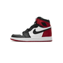 Jordan 1 Retro High Satin Black Toe (W) (Top Quality)