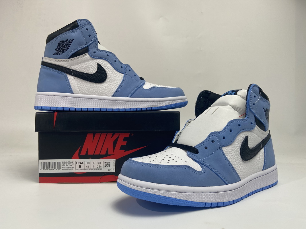Jordan 1 Retro High White University Blue Black (Mid Quality)