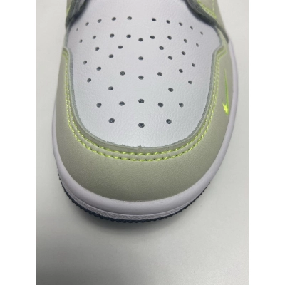 Jordan 1 Retro Low White Ghost Green Black (Cheap Sneakers)