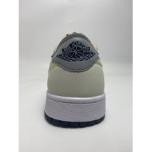 Jordan 1 Retro Low White Ghost Green Black (Cheap Sneakers)