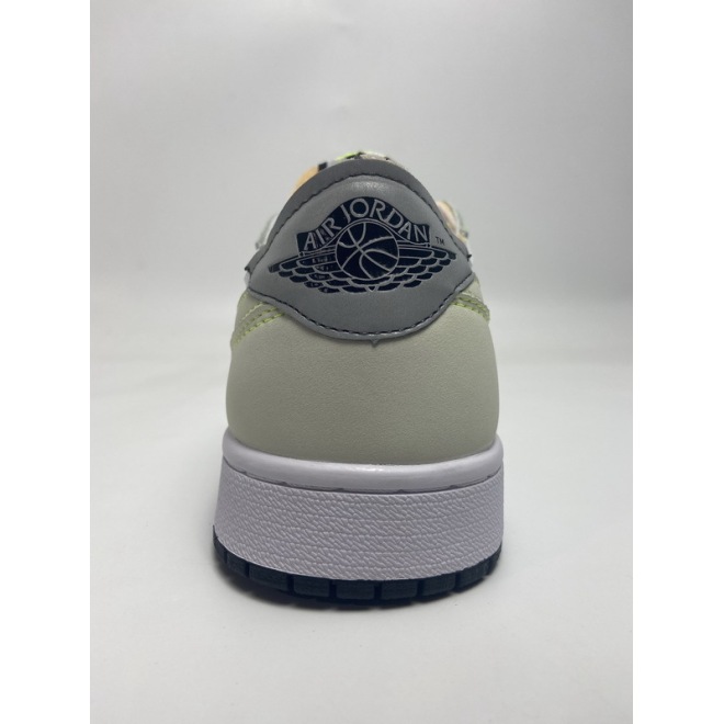 Jordan 1 Retro Low White Ghost Green Black (Cheap Sneakers)