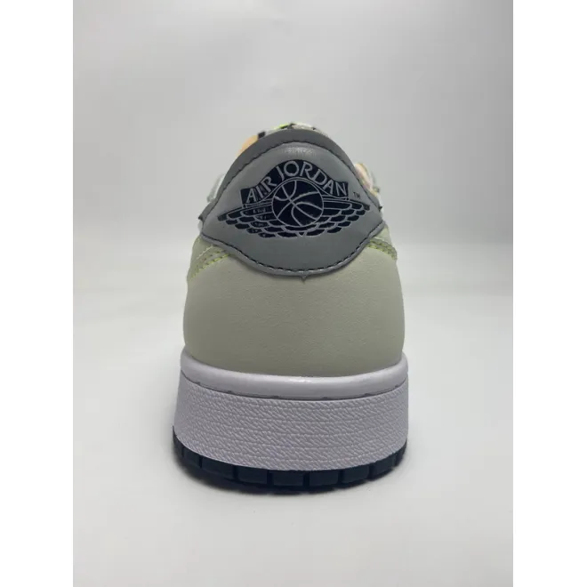 Jordan 1 Retro Low White Ghost Green Black (Cheap Sneakers)
