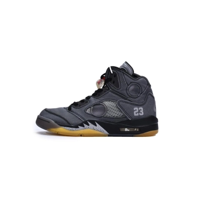 Jordan 5 Retro Off-White Black (Top Quality)