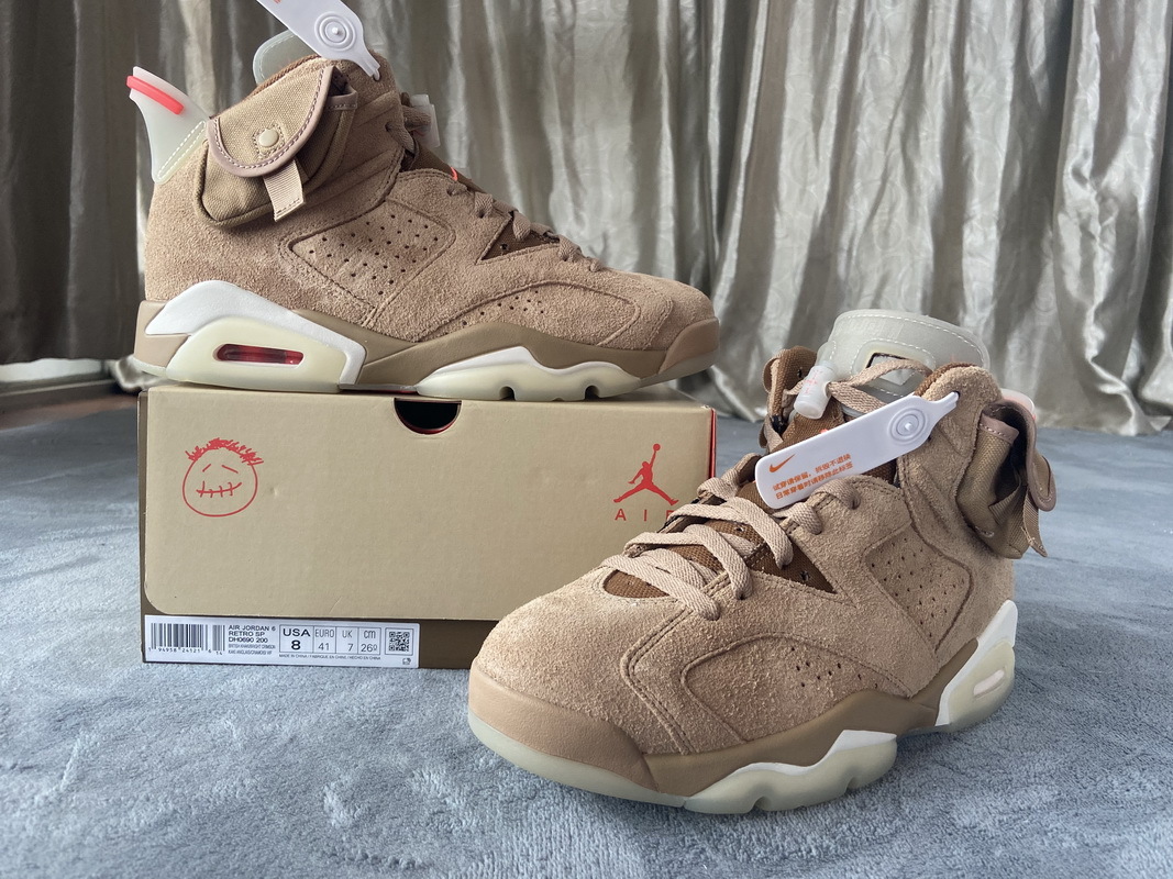 Jordan 6 Retro Travis Scott British Khaki (Top Quality)