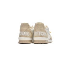 Louis Vuitton LV Trainer Beige Cloth Cover (Top Quality)
