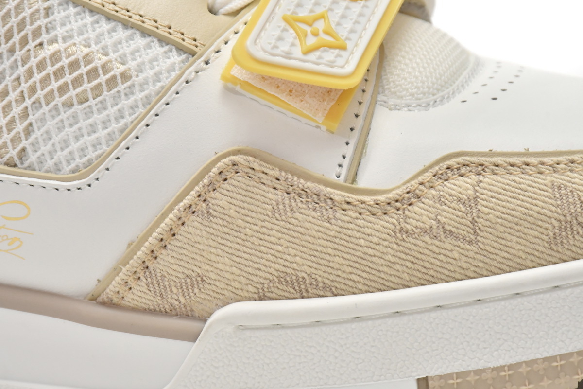 Louis Vuitton LV Trainer Beige Cloth Cover (Top Quality)