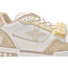 Louis Vuitton LV Trainer Beige Cloth Cover (Top Quality)
