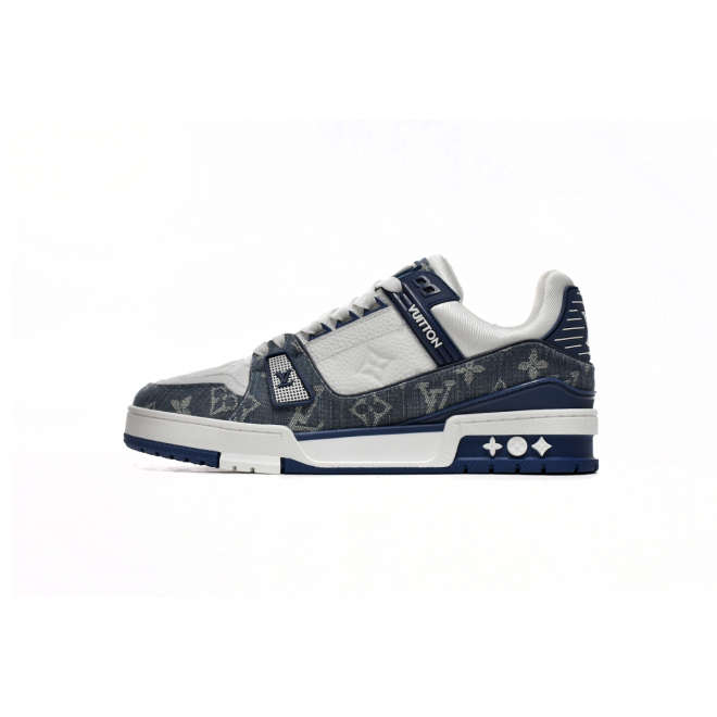Louis Vuitton LV Trainer Monogram Denim White Blue (Top Quality)