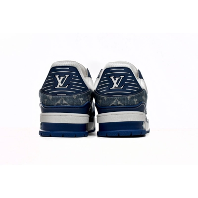 Louis Vuitton LV Trainer Monogram Denim White Blue (Top Quality)