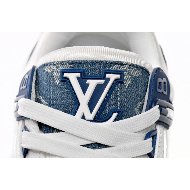 Louis Vuitton LV Trainer Monogram Denim White Blue (Top Quality)