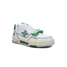 Louis Vuitton Trainer Green Mesh (Top Quality)