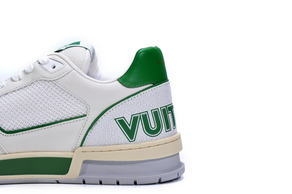 Louis Vuitton Trainer Green Mesh (Top Quality)