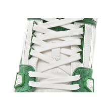 Louis Vuitton Trainer Green Monogram Denim White (Top Quality)