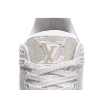 Louis Vuitton Trainer White Denim (Top Quality)