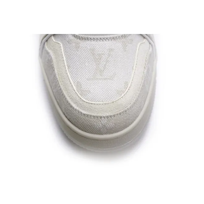 Louis Vuitton Trainer White Denim (Top Quality)