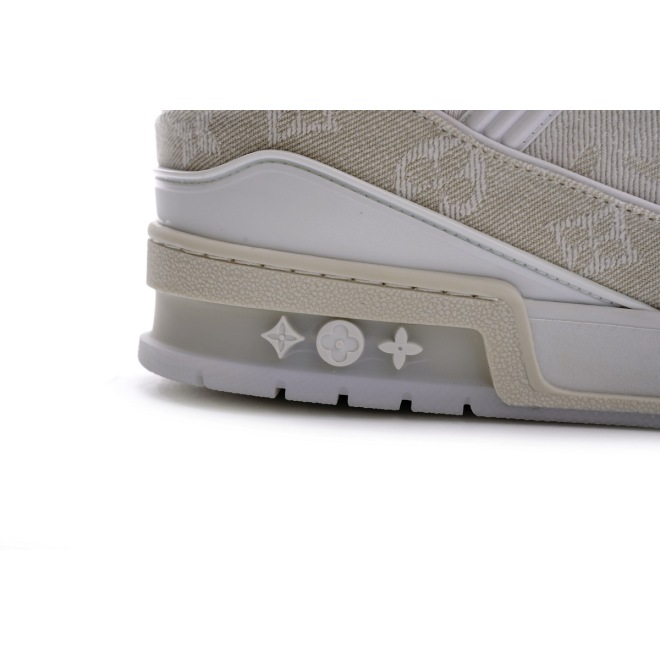 Louis Vuitton Trainer White Denim (Top Quality)